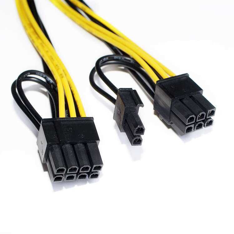 6Pin Dual 8Pin Computer Graphics Card Power 6P to 6+2 Cable, 1/2 ...