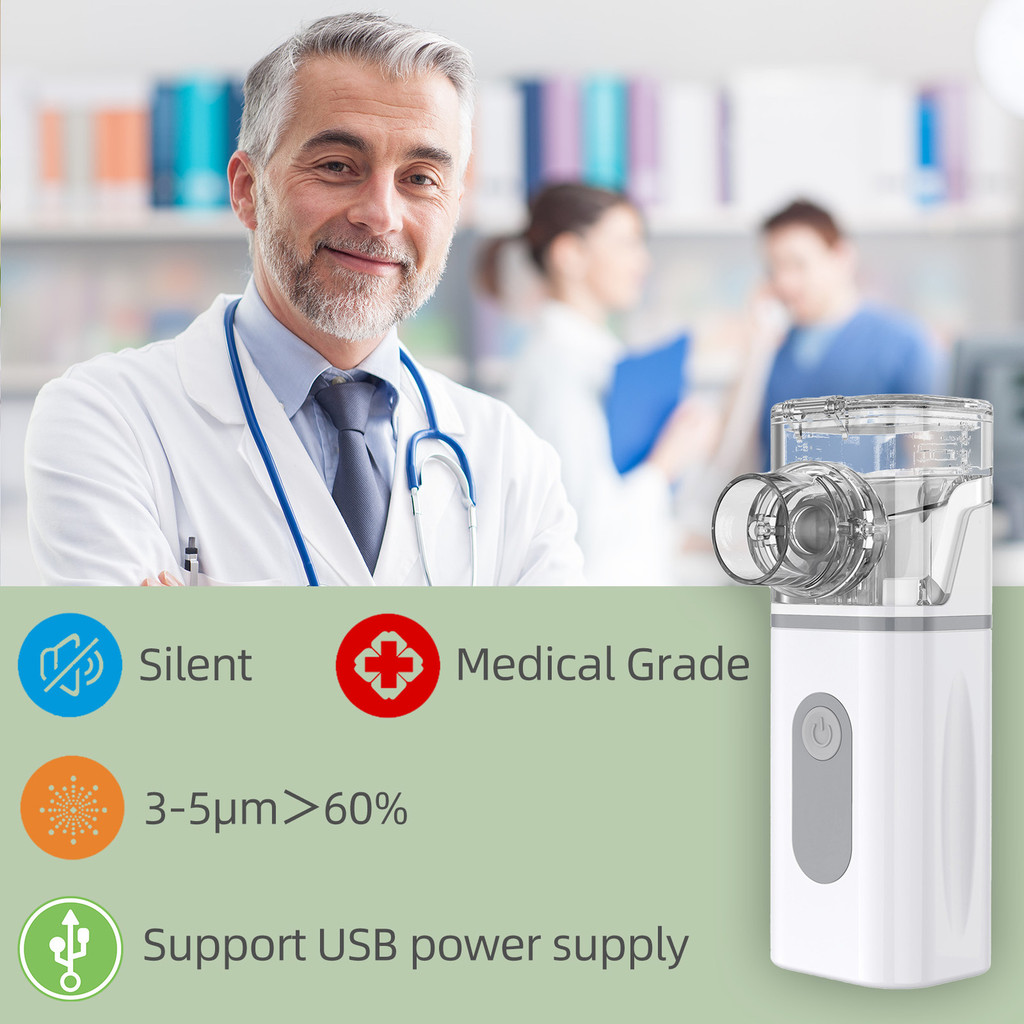 Mini Portable Silent Handheld Inhaler Ultrasonic Nebulizer Medical ...
