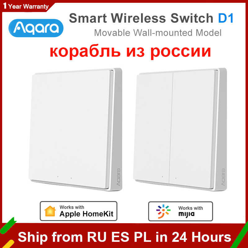 590 Aqara D1 Smart Light Remote Control Zigbee Wifi Wireless Key Wall ...