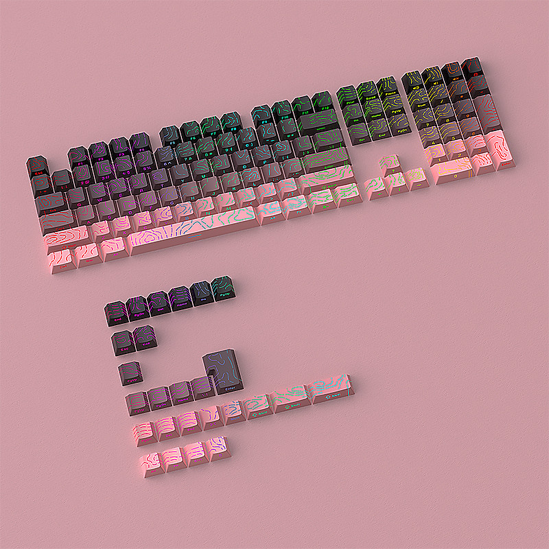 【PH STOCK】Blackberry Contour Keycap Side Print Shine Through Cherry ...