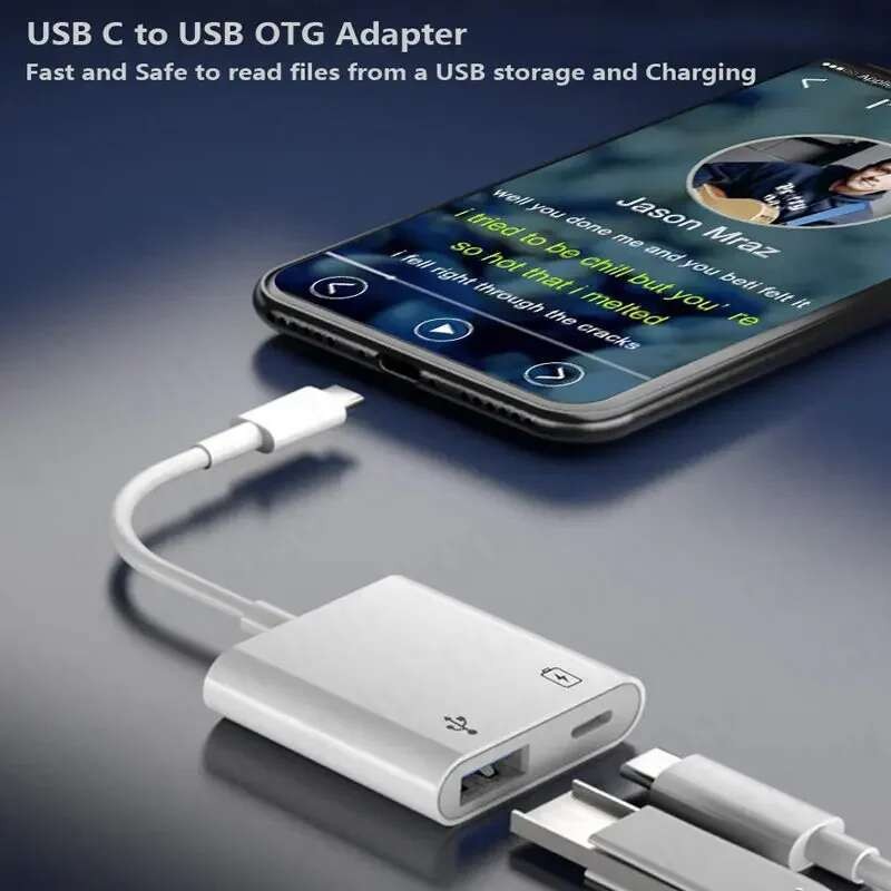 OTG Type 2 in 1 C to USB Female with PD Charging Port Adapter For Pixel ...