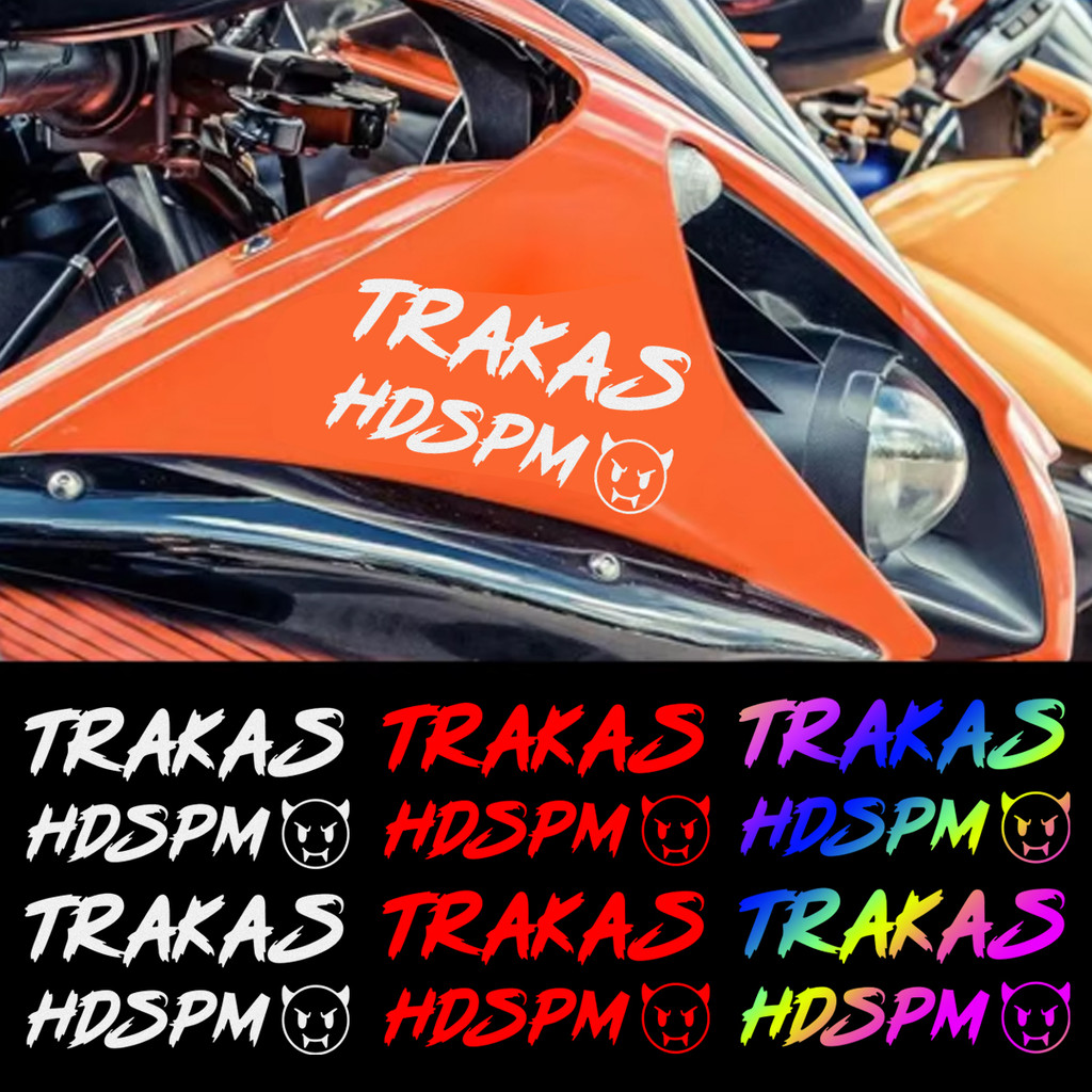 TRAKAS HDSPM Funny Motorcycle Sticker Waterproof Motorbike Body Helmet ...