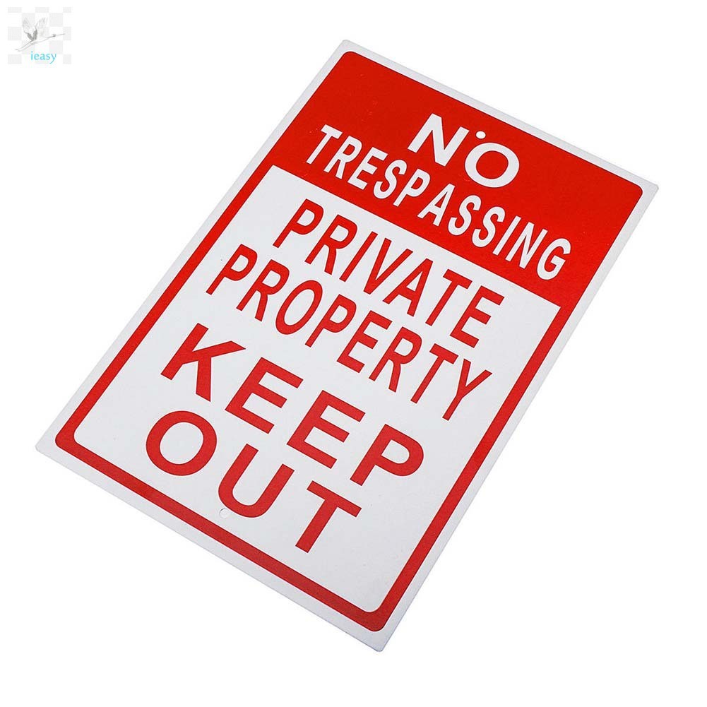 8x12" Metal No Trespassing Sign Private Property Keep Out Do Not Enter ...