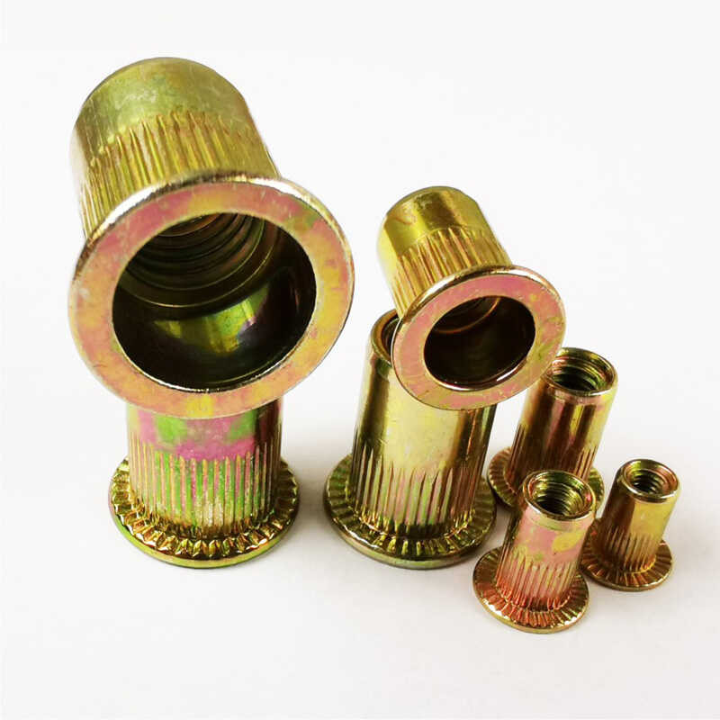 Head Jiuli Flat Rivet Nut Pulling Cap Column Pattern Rivet Nut Plating ...