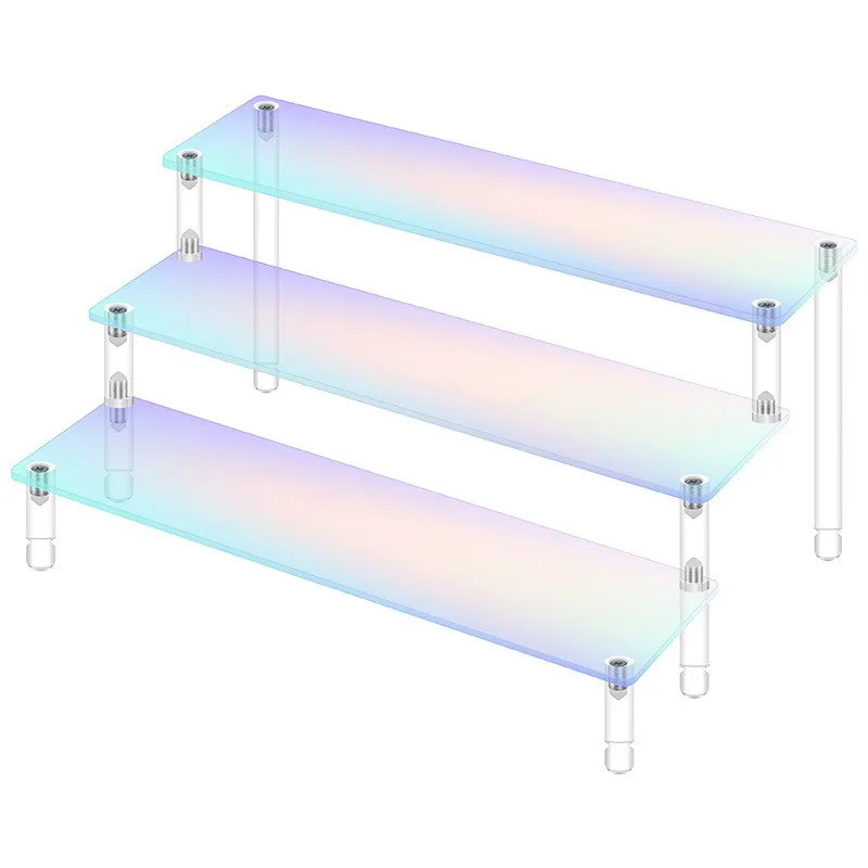 Tier ★ 1-5 Iridescent Acrylic Display Risers Stand Shelf For Figures ...