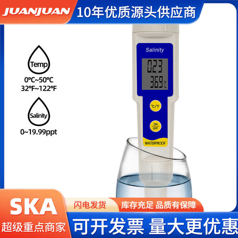 2-in-1 portable water quality analyzer, salinity/thermometer, water ...