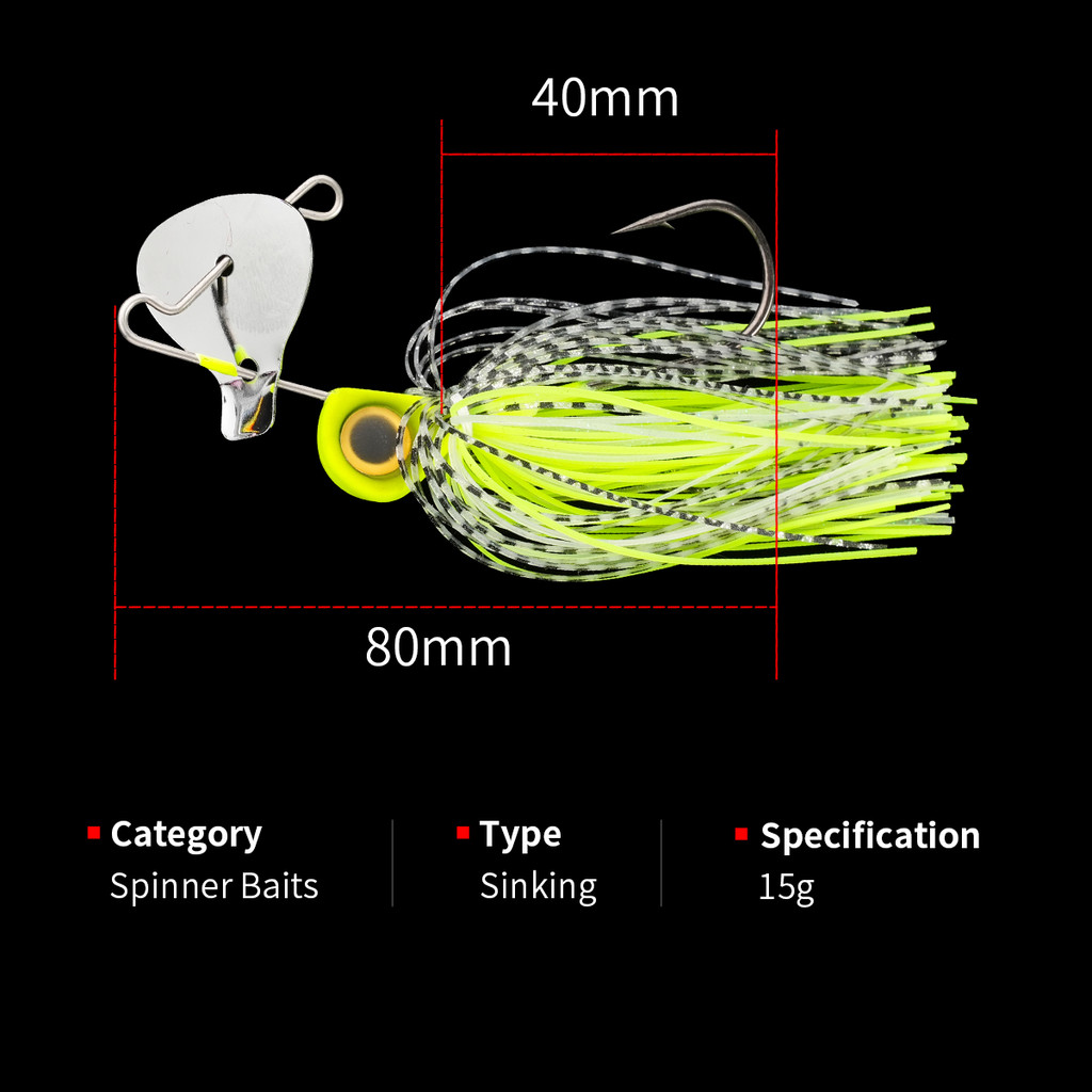 New Japan Style Chatter Bait Big Eye Spinner Bait Weedless Fishing Lure ...