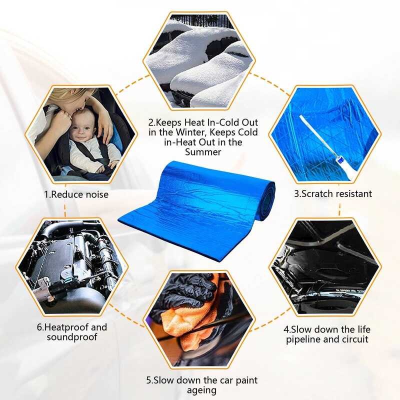 Car Universal Hood Engine Sound Deadening Noise Pad For Cars Soundproof ...