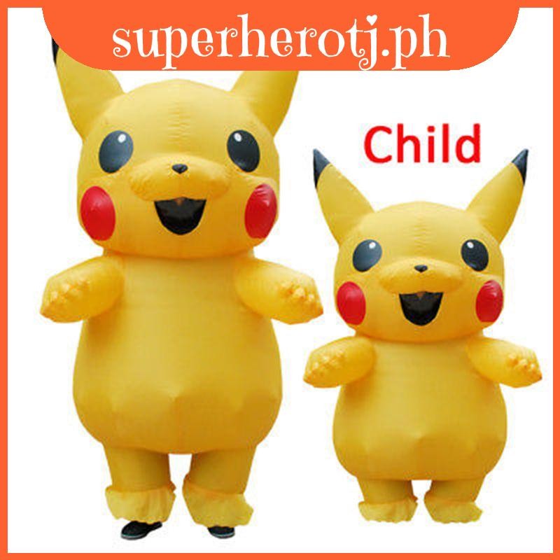 Halloween Cosplay Inflatable Pokemon Pikachu Costume Kids Suit Party ...