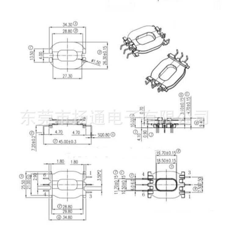 Transformer frame ATQ32 high-frequency electric wood frame N 3221 open ...