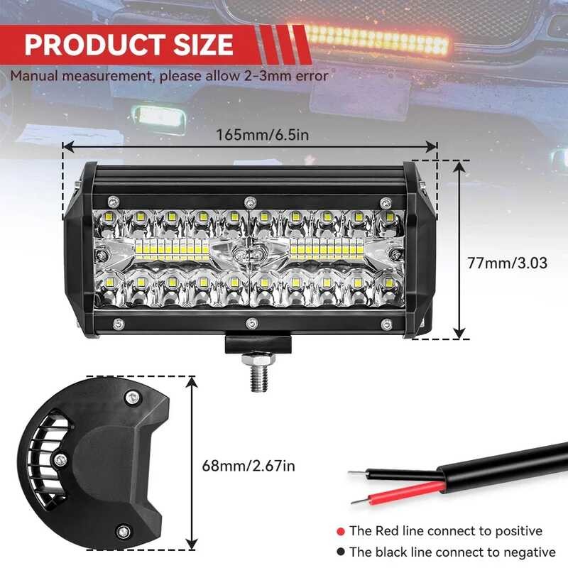 ஐ 4X4 Off Road Bar Pods 4Inch 120W 12V 24V Fog Driving LED Work Light ...