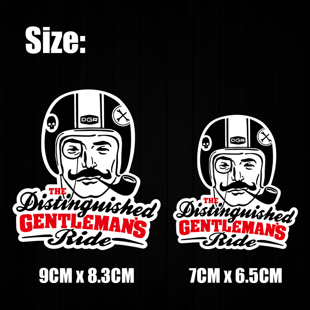 Retro Distinguished Gentleman's Ride Reflective Motorcycle Accessories ...