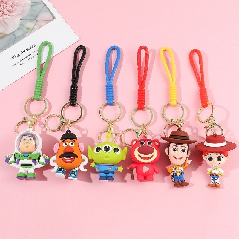 Toy Story Keychains Characters Like Buzz Lightyear and Woody Colorful ...