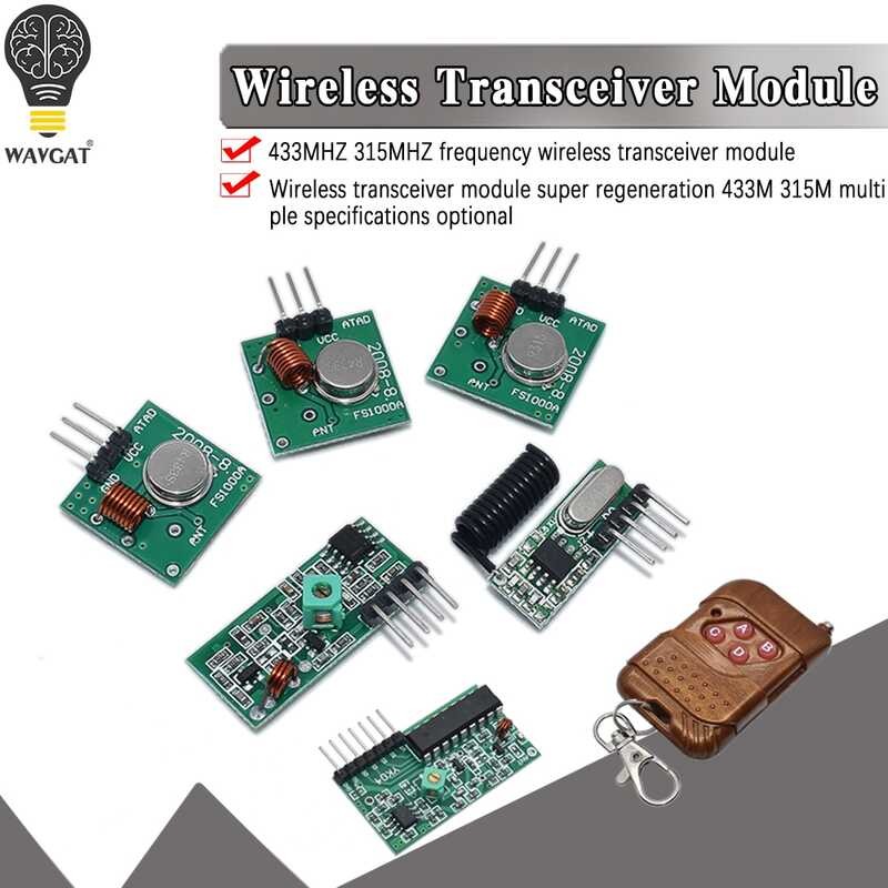 369 315Mhz / 433Mhz RF Transmitter Module And Receiver 5V DC Wireless ...