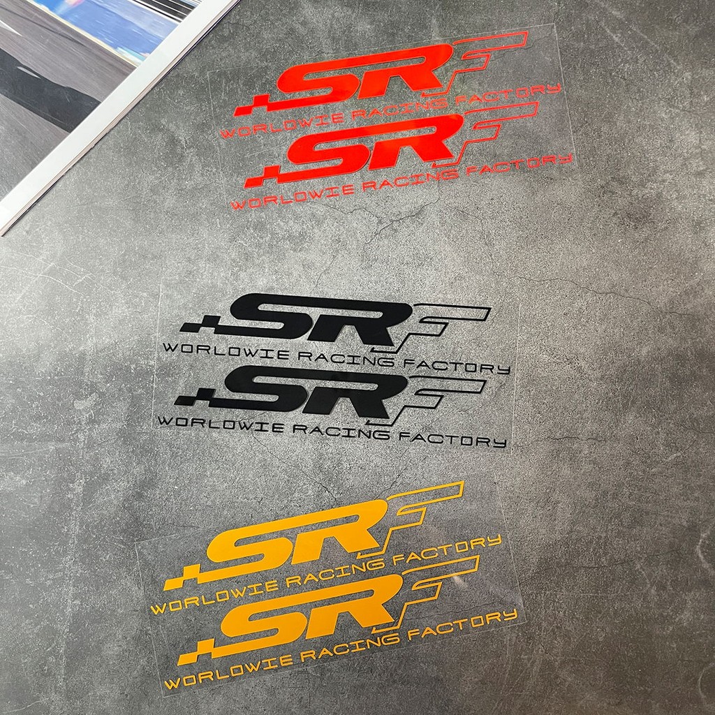 SRF Line Sticker Reflective Motorcycle Scooter Head Front Bumper Cutout ...