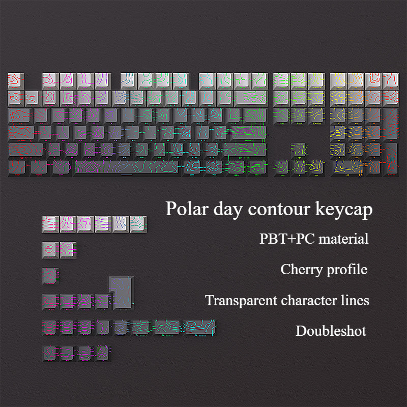 【PH STOCK】Polar Day Blackberry Contour Keycap Side Print Shine ...