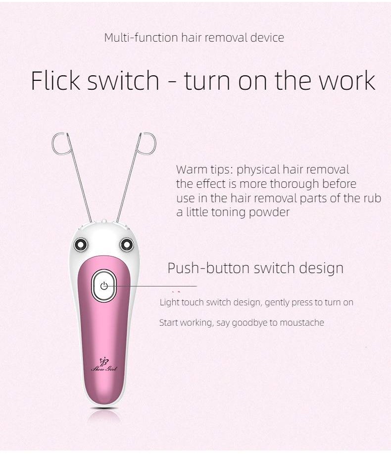 Electric Threading Epilator Physical Thread Face Arm Leg Hair Removal ...