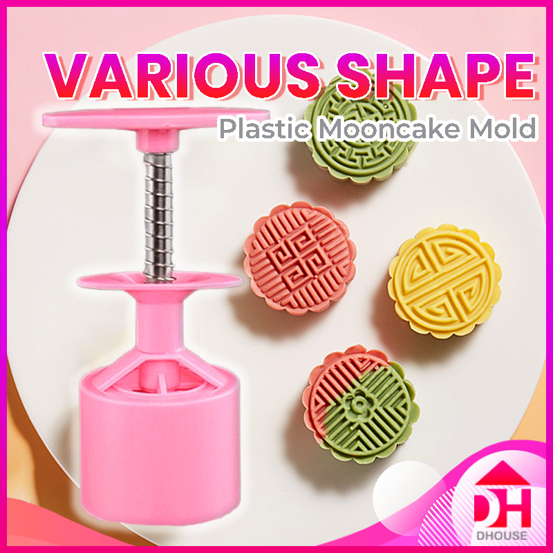 63g Handpress DIY Round Mooncake Mold Biscuit Cookie Stamp Baking ...