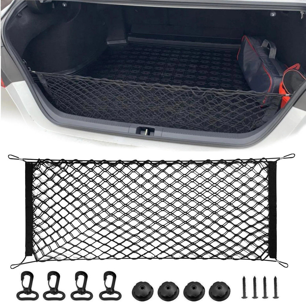Car Trunk Rear Storage Cargo Luggage Nylon Elastic Mesh 90x30CM ...