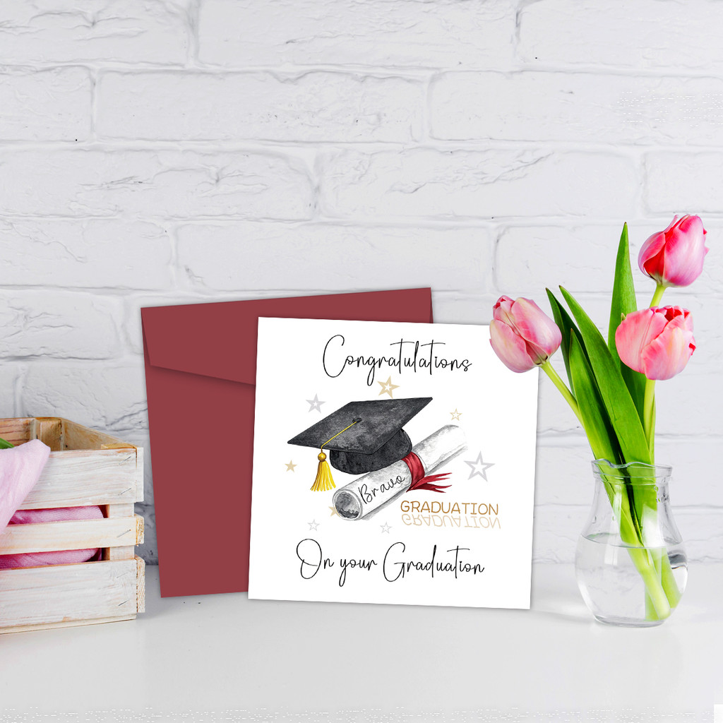 1pc Graduation Greeting Card with Envelope, Congratulations on Your ...