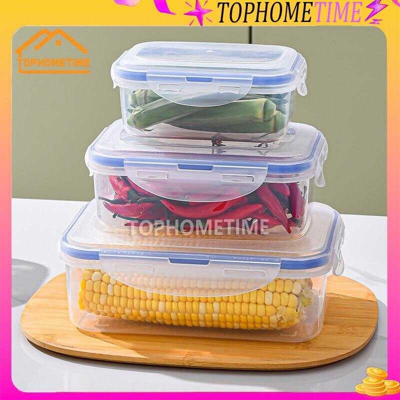 TOPHOMETIME Stackable Microwave 3 Piece Airtight Food Container Box Set ...