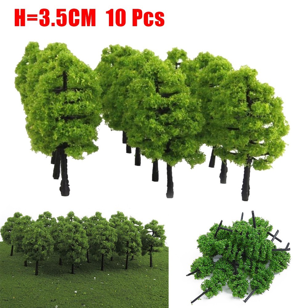 JTFY 10Pcs Model Trees Train Railroad Landscape Scenery Scale Tree 3 ...