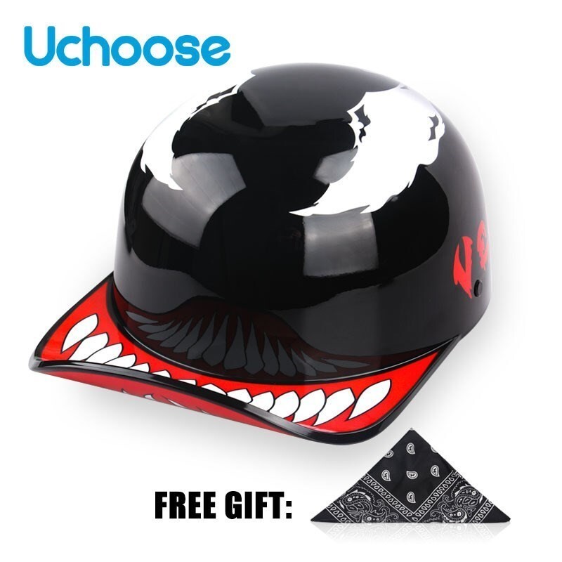 2022 Uchoose DS Base Cap Helmet Retro Helmets Summer Motorcycle Casque ...