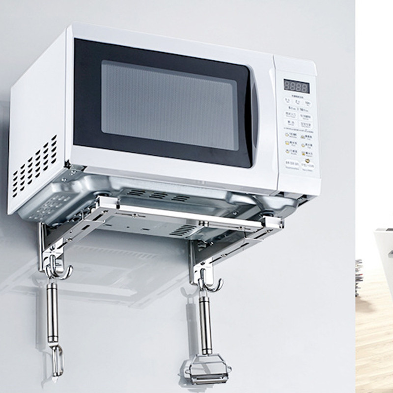 Stainless Microwave Foldable Oven Shelf Rack Support Frame Stretch ...