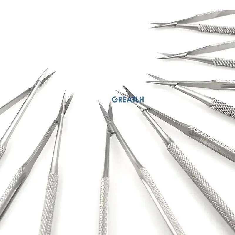 8Types Stainless Castroviejo Corneal Scissors Ophthalmic Capsule ...