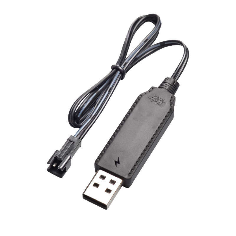 Câble adaptateur de chargeur USB 3.7V noir pour Sky Viper Drone Helicopter-OP.jh