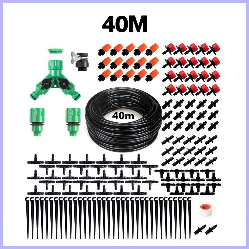 10M-40M DIY Drip Irrigation System Automatic Watering Garden Hose Micro ...