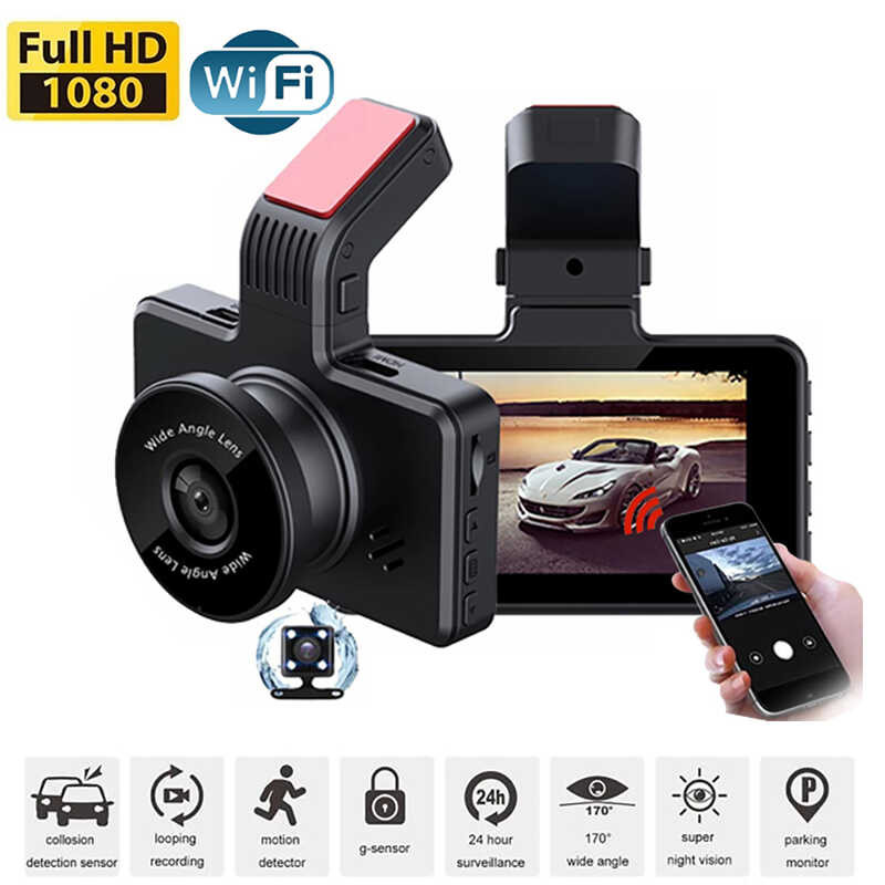 DVR c WiFi FHD 1080P Dash Cam Rear View Vehicle Camera Video Recorder ...
