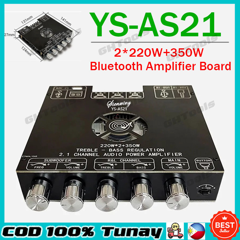ZK/YS-AS21 2*220W+350W TPA3251 Bluetooth Amplifier Board 2.1Ch ...