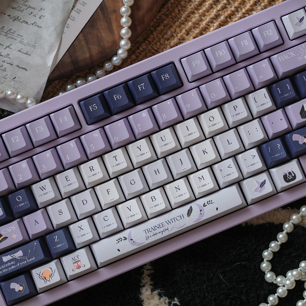 URE Trainee Witch Keycaps Purple cherry profile PBT keycap with ...