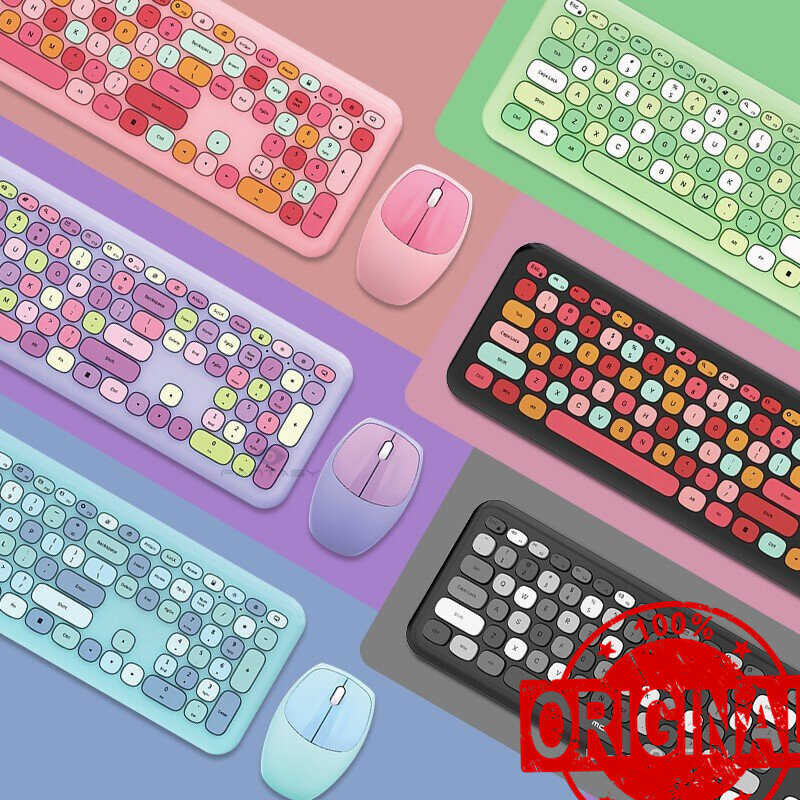 SY ORIGINAL Mofii 666 Mixed Color Keycap 2.4Ghz Wireless Keyboard And ...