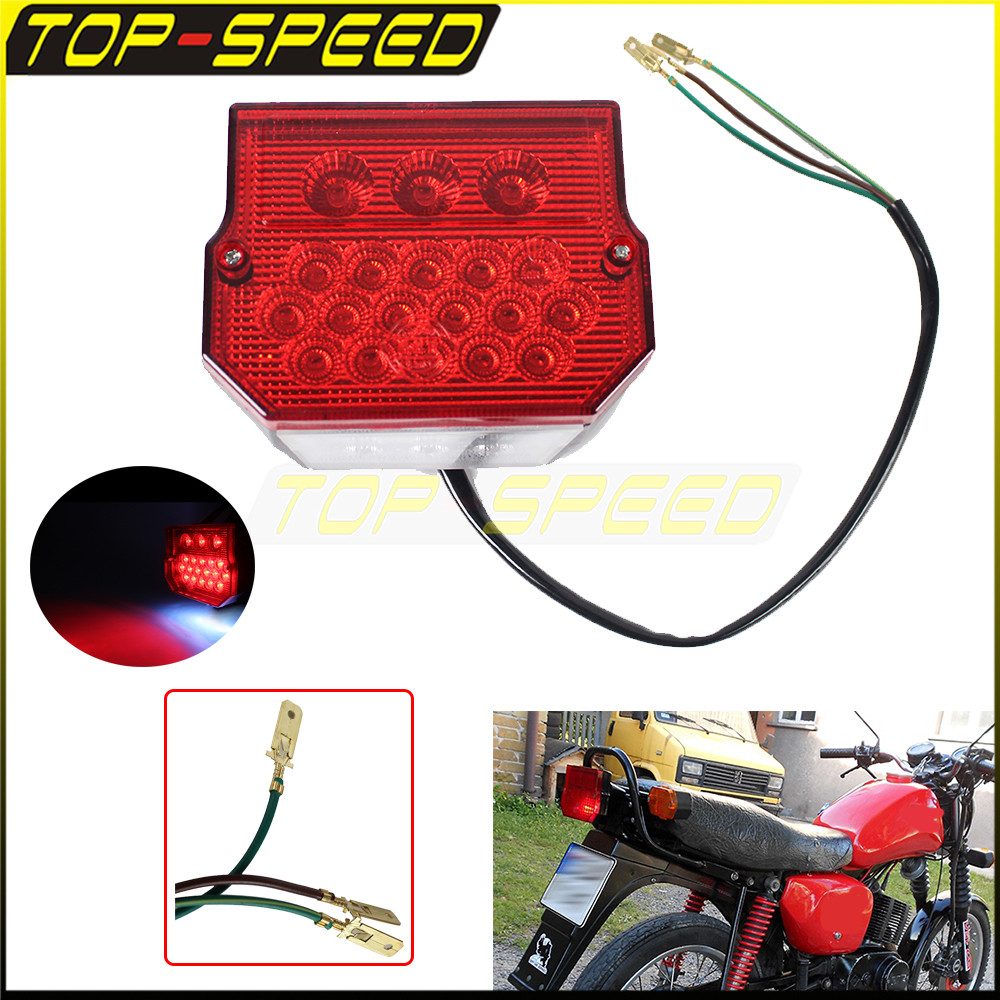 Led C Tail Nse Plate Lamp Brake Stop Light For Suzuki 125 150 Mz Etz 