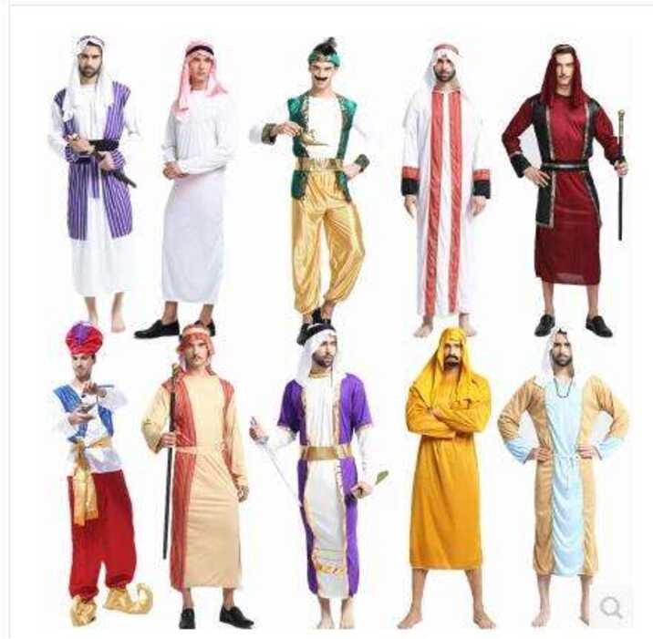 Halloween Arabian King Prince Robe Clothes Adult Aladdin Cos Clothing ...