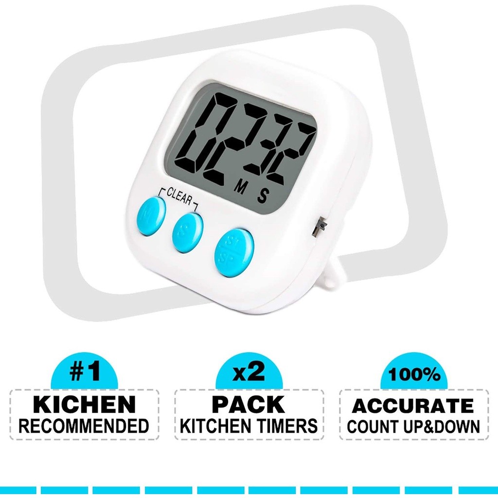 Digital Multipupose Timer Kitchen Cooking Timer Digital LCD Study Timer ...