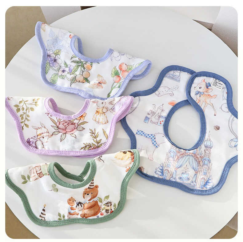 Beianyue six layer bamboo flap 70 bamboo+30 katona bib baby drool towel ...