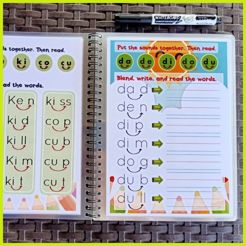 CVC Laminated Reading Book | Blend As You Read | Reading Material for ...