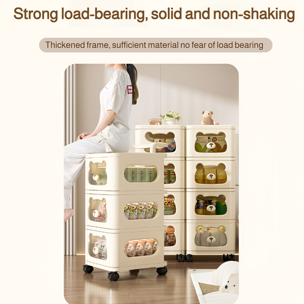 Multi-layer storage rack multi-function household storage cabinet ...