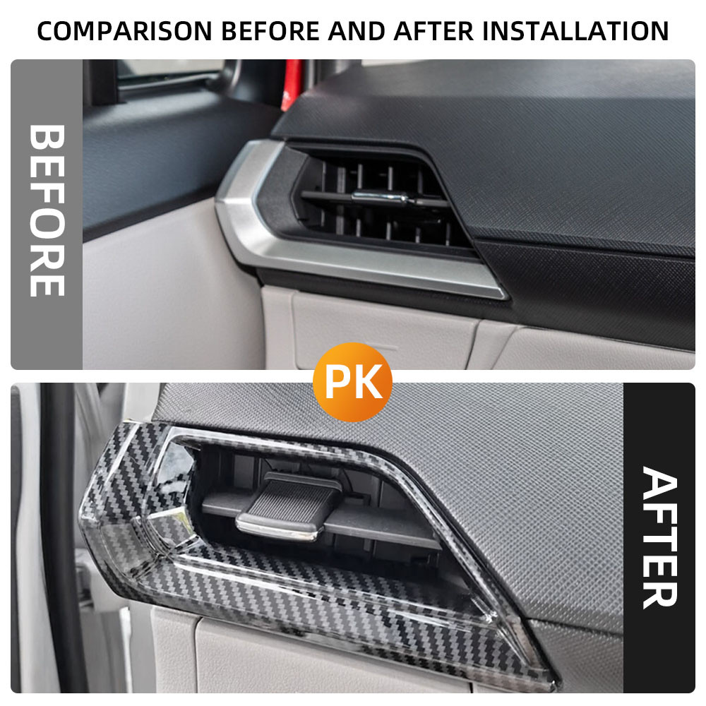 Simulated Carbon Fiber Car Front Air Vent Cover Trim Sticker for 2022 ...