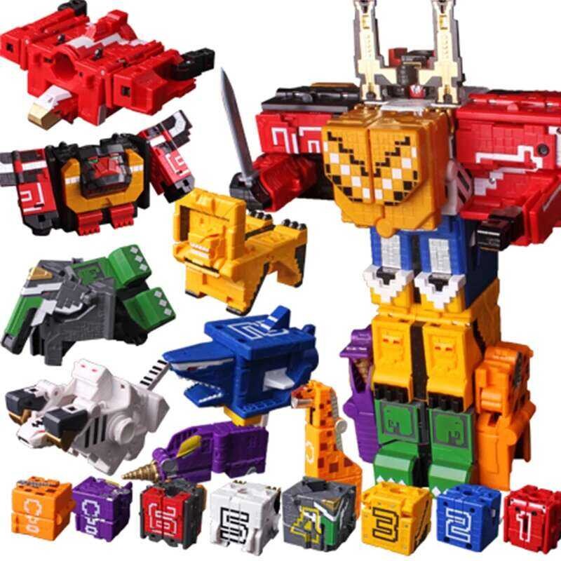 Power Assembling Educational Toys Math Cube Transformation Robot Digits ...