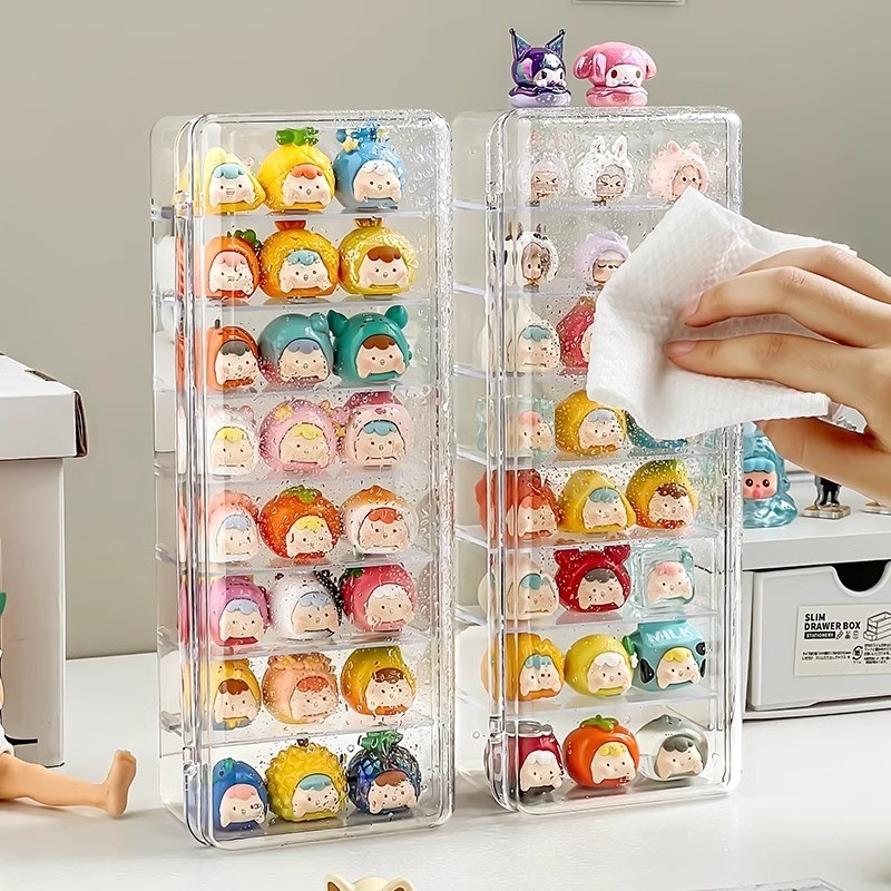 Mini Doll Display Rack - Transparent Garage Kit Storage Box ...