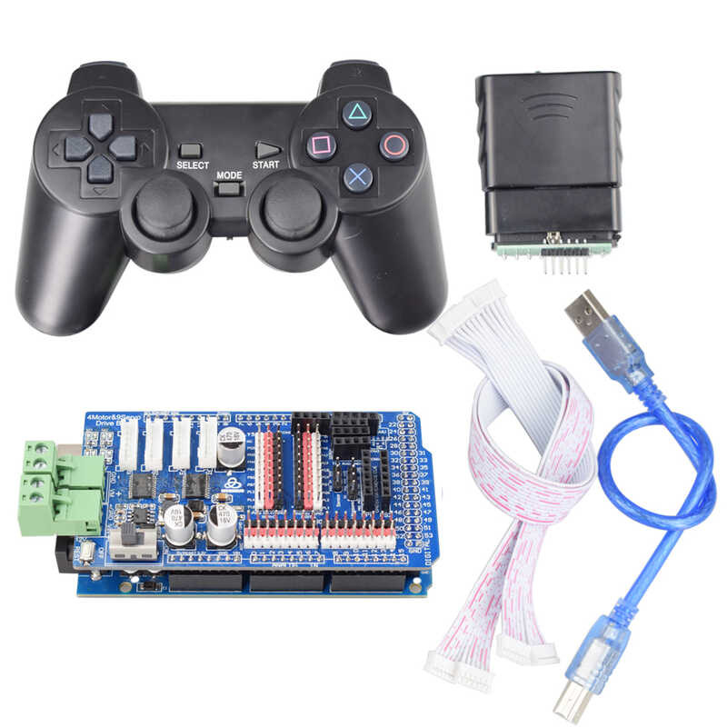 3E3 Ps2 Joystick Remote Control+ Mega2560 Board+ 4 Motor 9 Channel ...