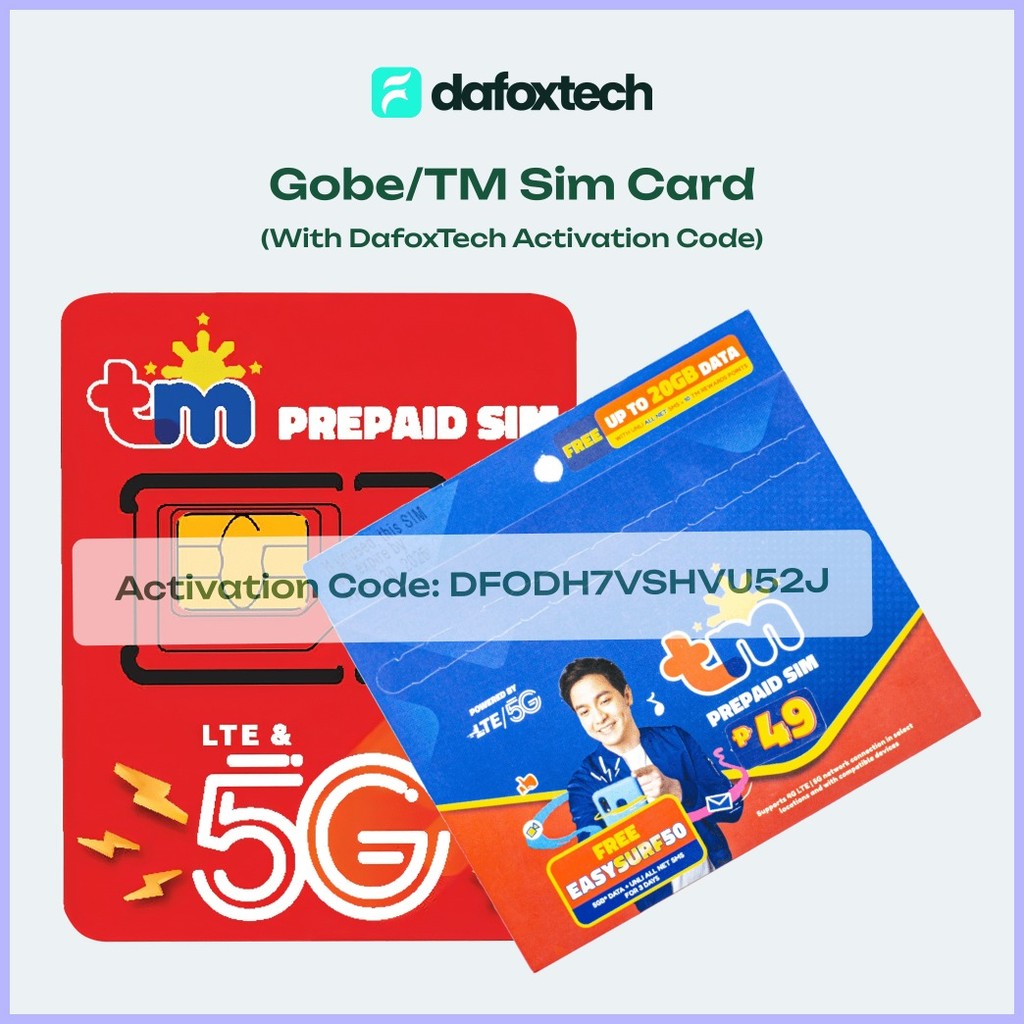 ☸ ADOPISOFT | Globe Prepaid Sim w/ Offline Eload Activation Code- Good ...