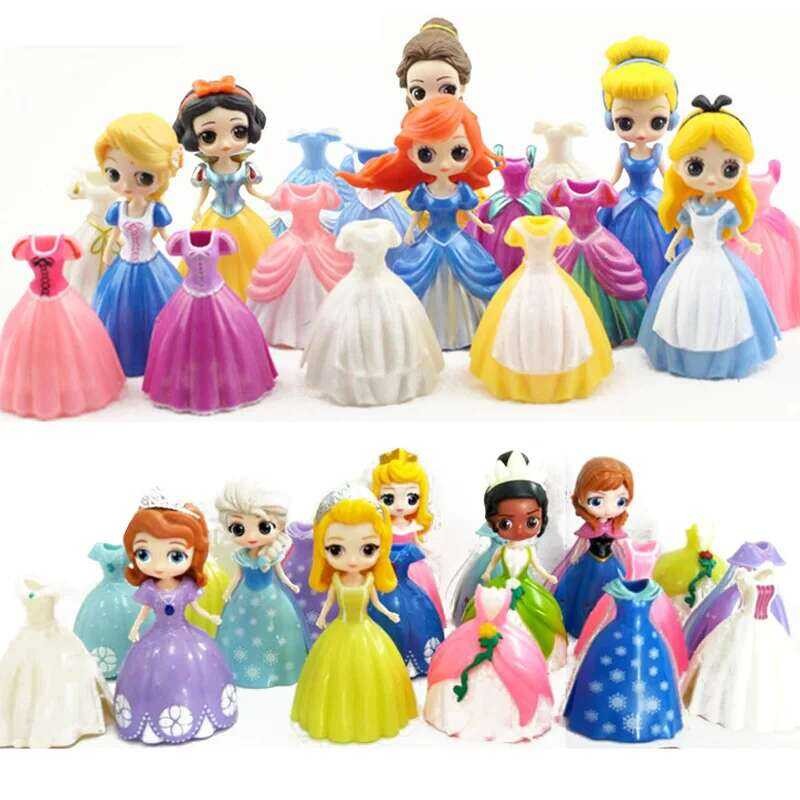 Tt Princess Frozen Elsa Ariel Alice Magic Clip Dress Clothes Change ...