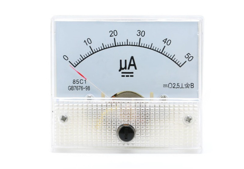 85C1 Ammeter DC Analog Current Meter Panel Mechanical Pointer Type 1A ...