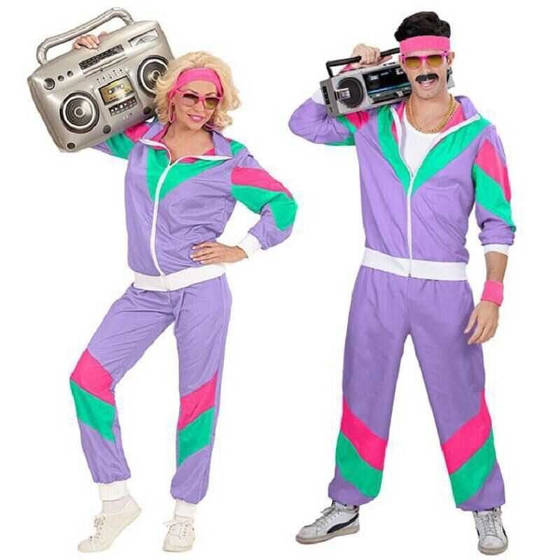1980S Retro Hip Hop Disco Suit Halloween Carnival Cosplay Costume Adult ...
