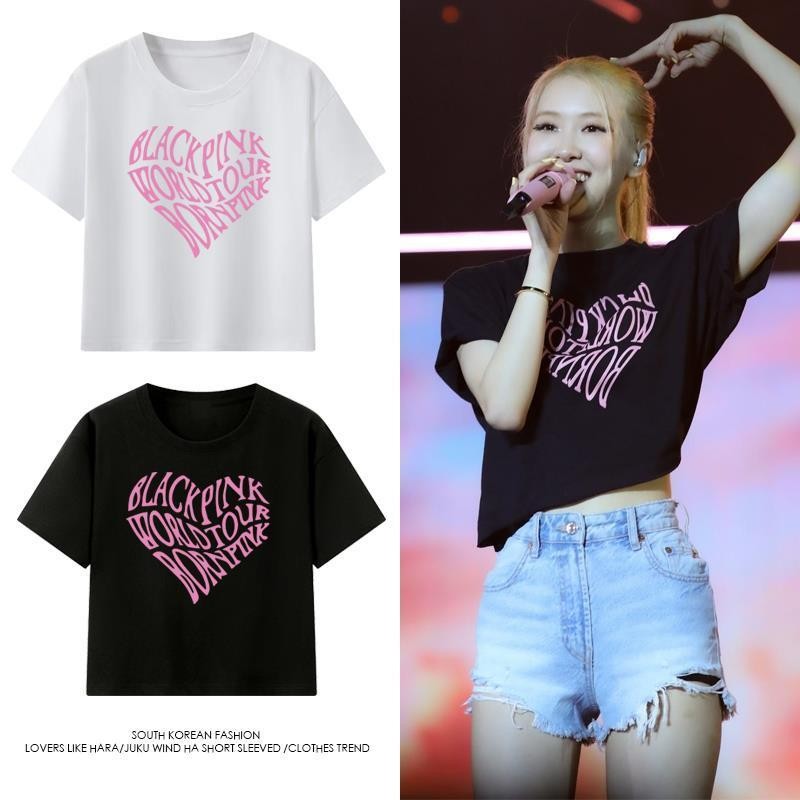 BLACKPINK Rose Tシャツ 水色 rosie BLACKPINK Rose Tシャツ 水色 rosie Buy Rose Blackpink - I